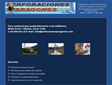 Tablet Screenshot of perforacionesaragones.com